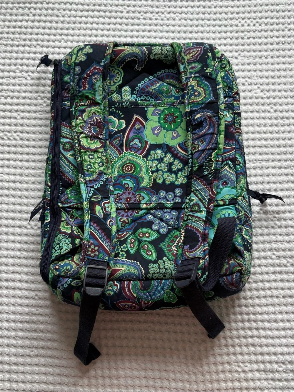 Vera Bradley Campus Backpack Blue Rhapsody Laptop Suitcase Trolley Strap